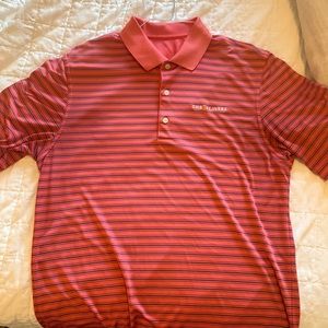 Players Championship Salmon Polo. Sewn “The Players” and “TPC Sawgrass” Logos.